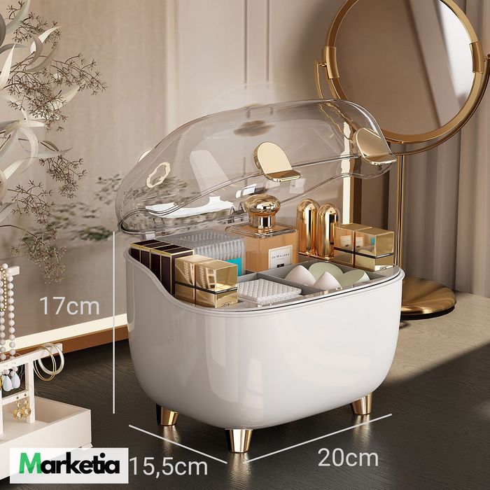 Ekskluzywny ZESTAW organizery kosmetyczne VERKAM szkatułki i kufery