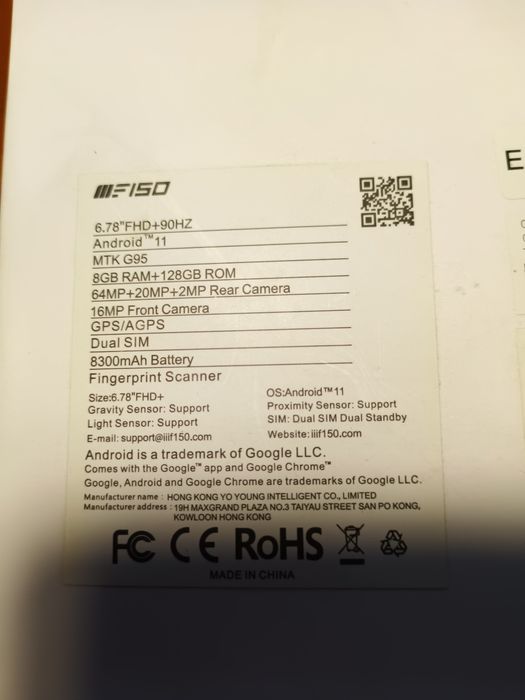 смартфон lllF150 8GB+128GB