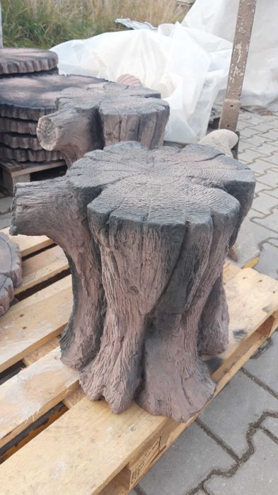 Taboret Pień Dekor Ozdoba