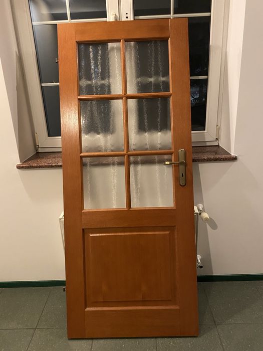 Drzwi wewnętrzne lewe i prawe dębowe bez futryny
