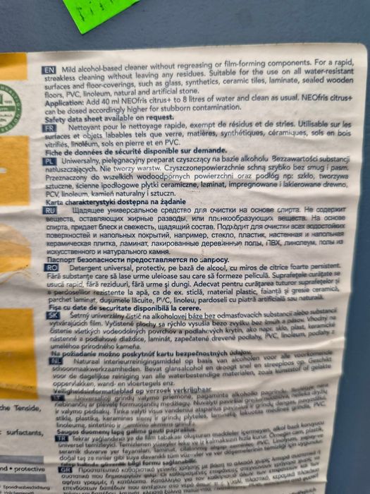 Uniwersalny preparat czyszczący 10L neofris citrus