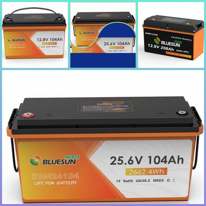 Літій-Залізо-Фосфатні Акумулятори (LiFePO4)
12В
Bluesun 12.8В. - 100 A