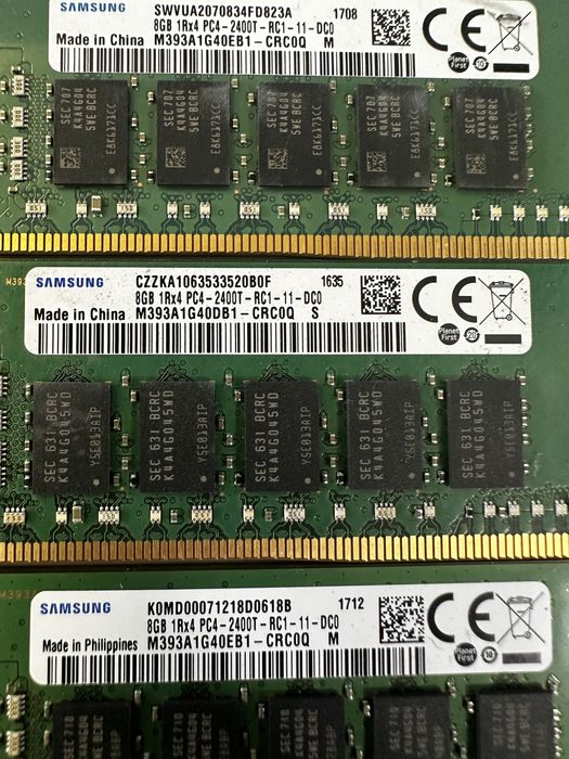 Серверна оперативна пам'ять 8gb DDR4 pc4-2400 rdimm ecc (x99)