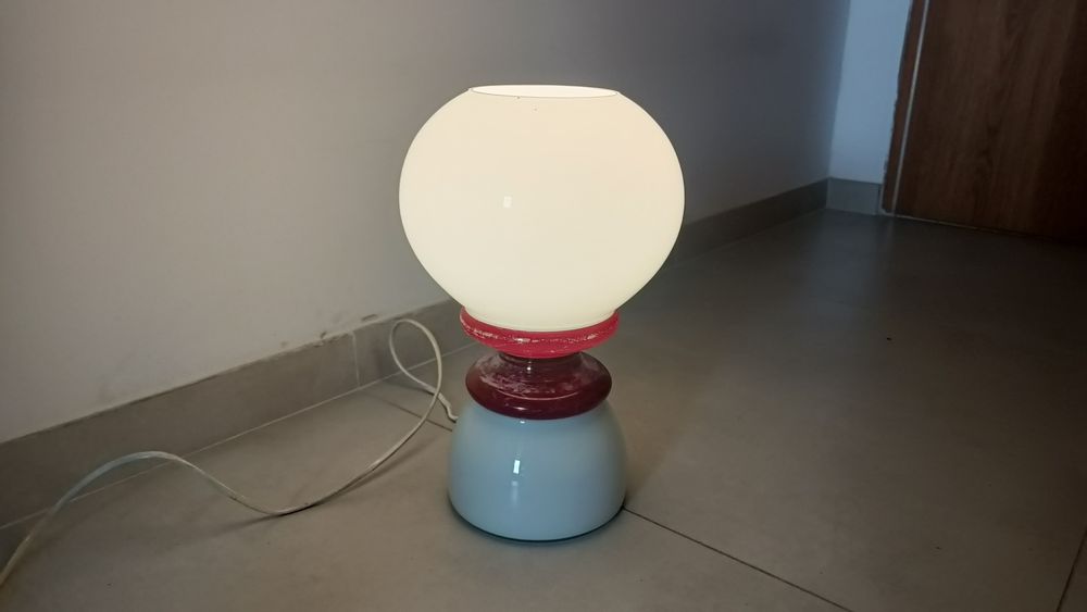 Lampka Stołowa Szklana Vitropol Pieńskie Huty Szkła PRL LD-248 Lampa