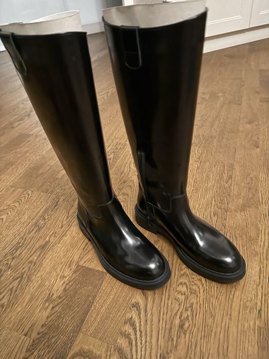 IKOS Високі чоботи зі шкіри абразівато