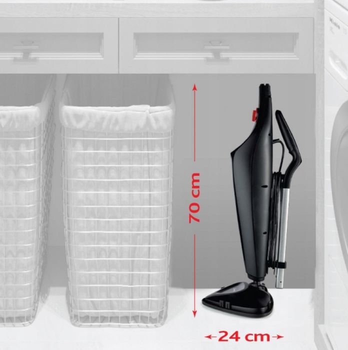Mop Parowy Elektryczny 1550W Czarny 2x Nakładka Z Mikrofibry Vileda fv