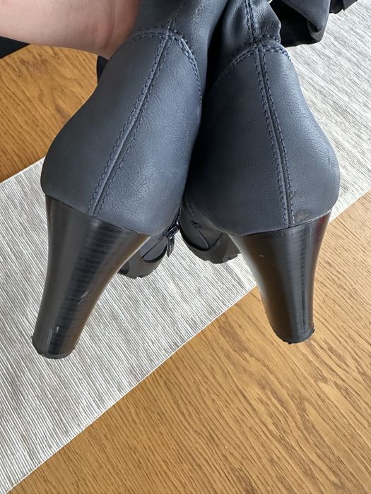 Kozaki 40 Jenny muszkiekterki za kolano obcas 8 cm