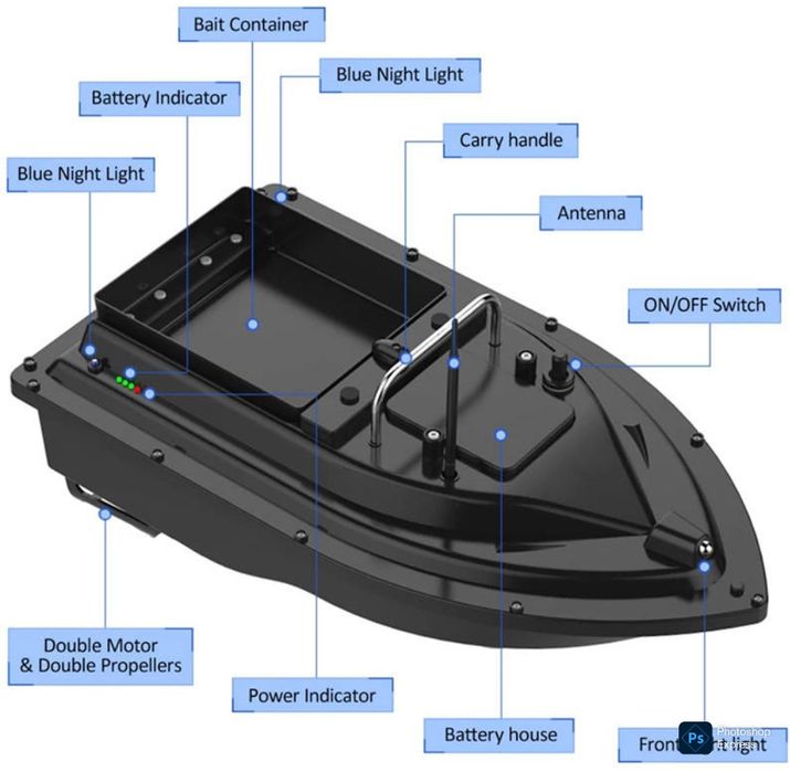 Кораблик GPS D16E (16 точок) + Подарунок сумка