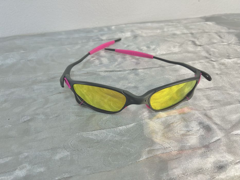 Óculos juliet rosa e cinza (metal)