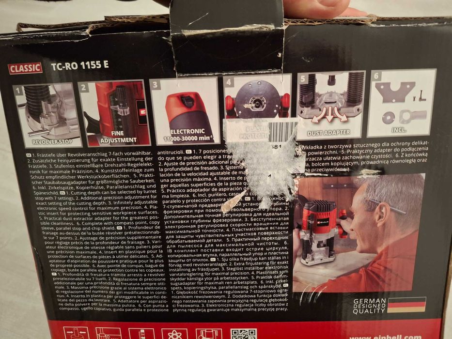 Frezarka górnowrzecionowa Einhell TC-RO 1155E