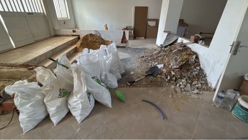 Limpeza e recolha de entulho