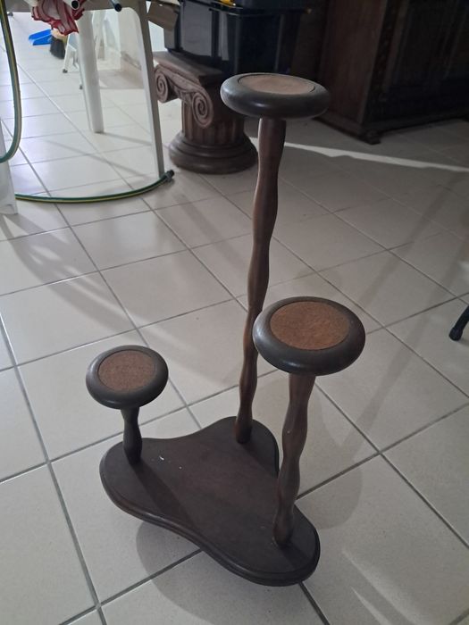 Suporte madeira velas