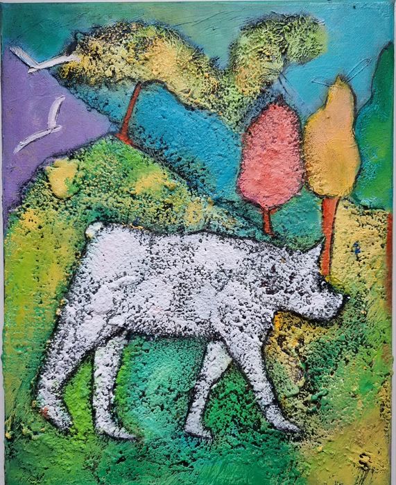 Obraz olejny 24x30 gruba faktura farby RÓŻNE