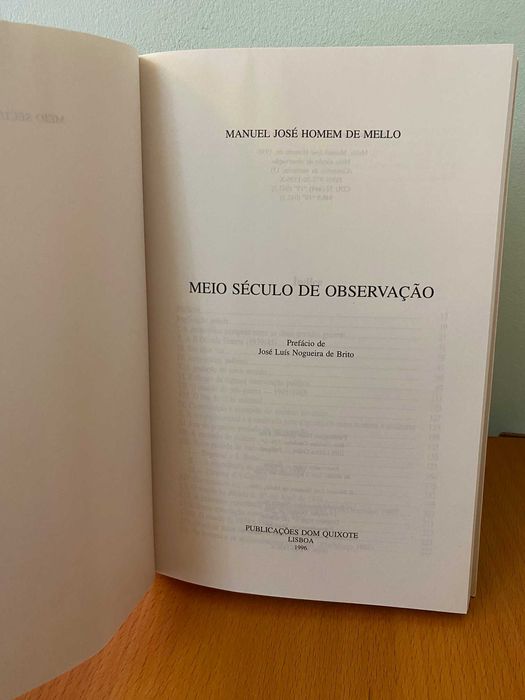 Meio Século de Observação - Manuel José Homem de Mello