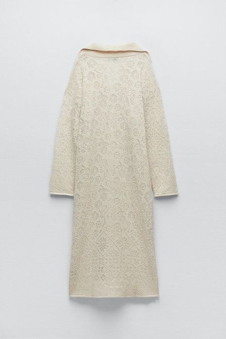 Zara sukienka z dzianiny pointelle