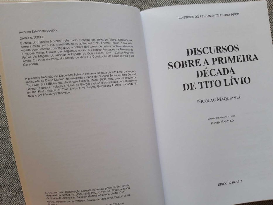Livro "Discursos sobre a Primeira Década de Tito Lívio" de Maquiavel