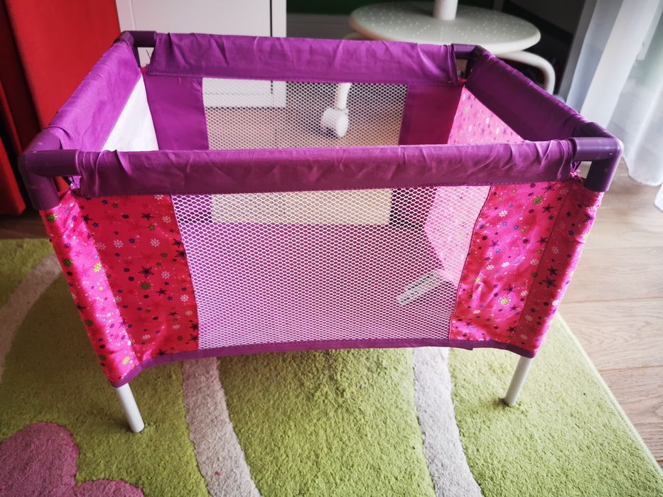 łóżeczko turystyczne dla lalek składane