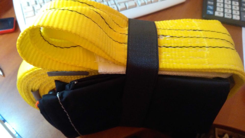 Трос  буксировочный гибкий, фал, ремень 20т для  КАМАЗ,МАЗ,ЗИЛ, КРАЗ