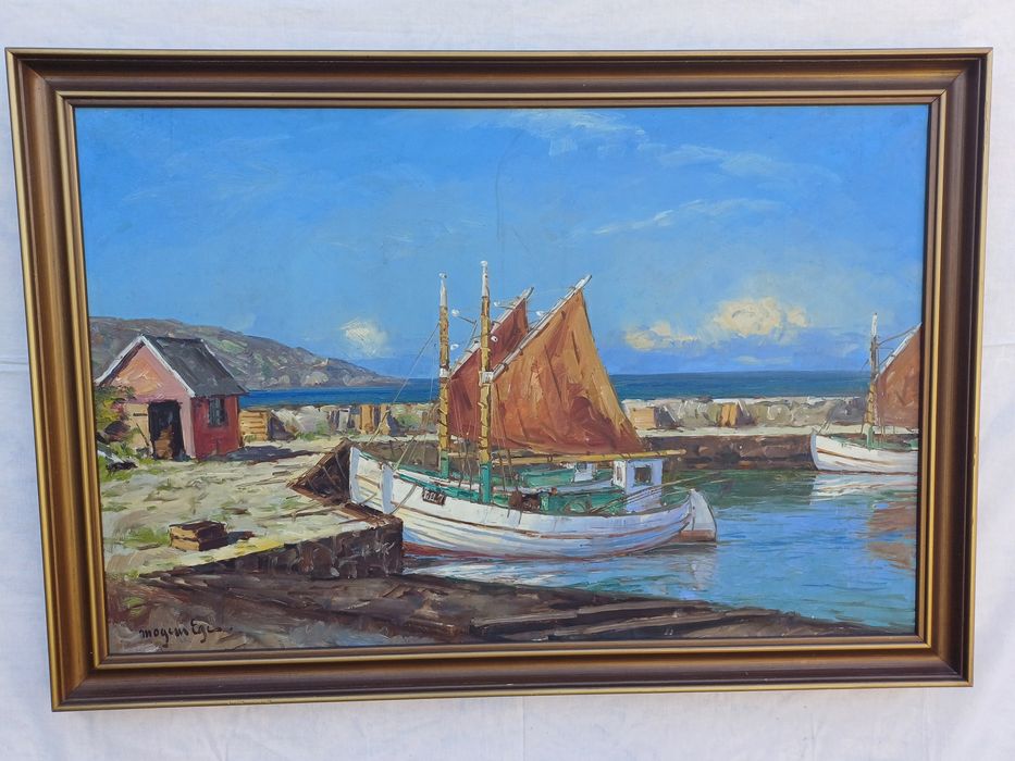 Stary obraz na płótnie Mogens EGE  .