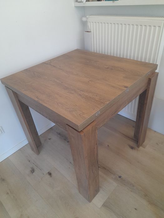 Stół rozkładany, 80/80/(160)/78cm,ciemny dąb