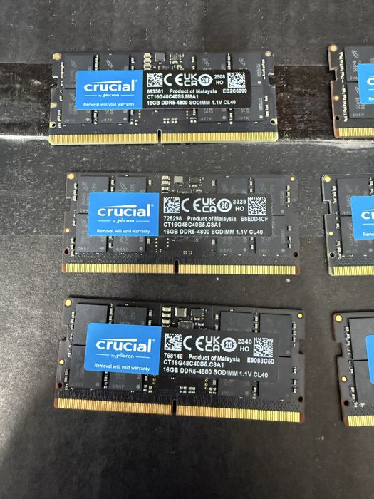 Озу DDR5 SODIMM 5x16gb 1x32gb неробоча