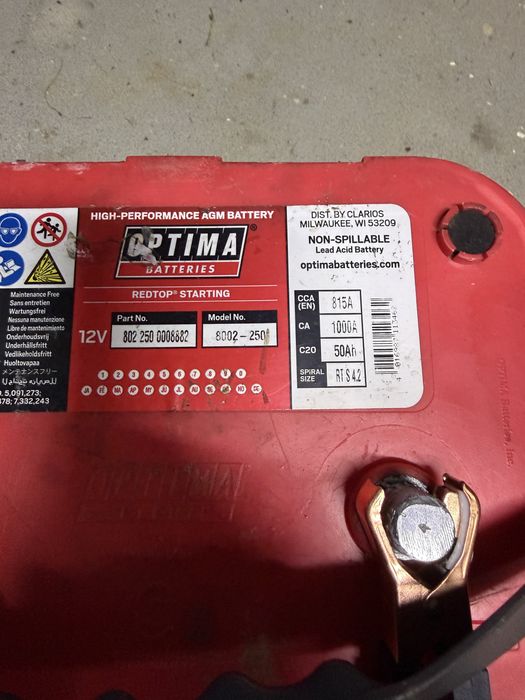 Akumulator Optima czerwona 50Ah CCA 815