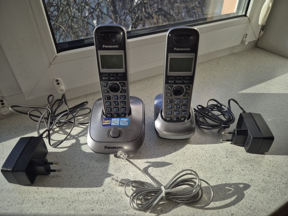 Стаціонарний телефон PANASONIK KX-TG2512UA ДВІ ТРУБКИ!