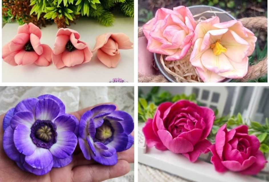 Силіконові форми для мила тюльпан, троянда, лілії, півонія, еустома