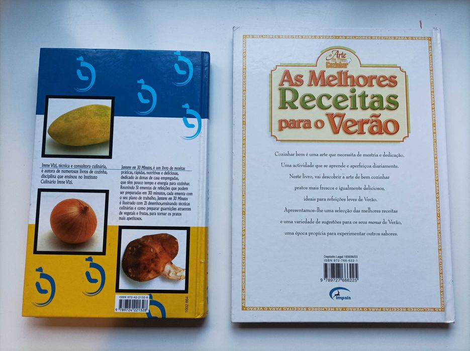Livros de Culinária - Jantares em 30 minutos e Arte de Bem Cozinhar