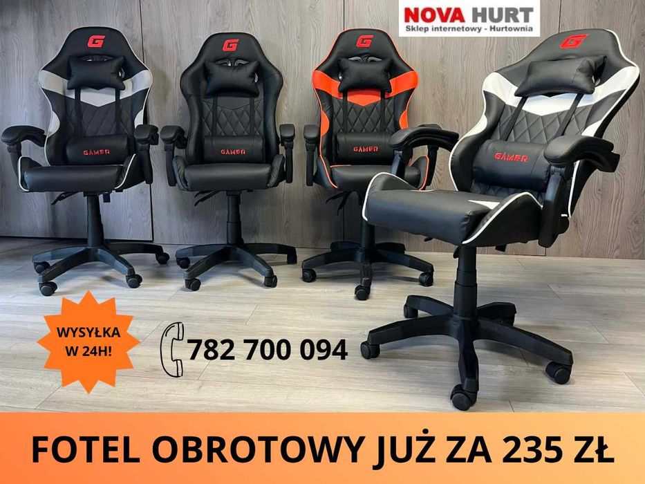 Fotel biurowy gamingowy obrotowy EVO krzesło do biurka dla gracza