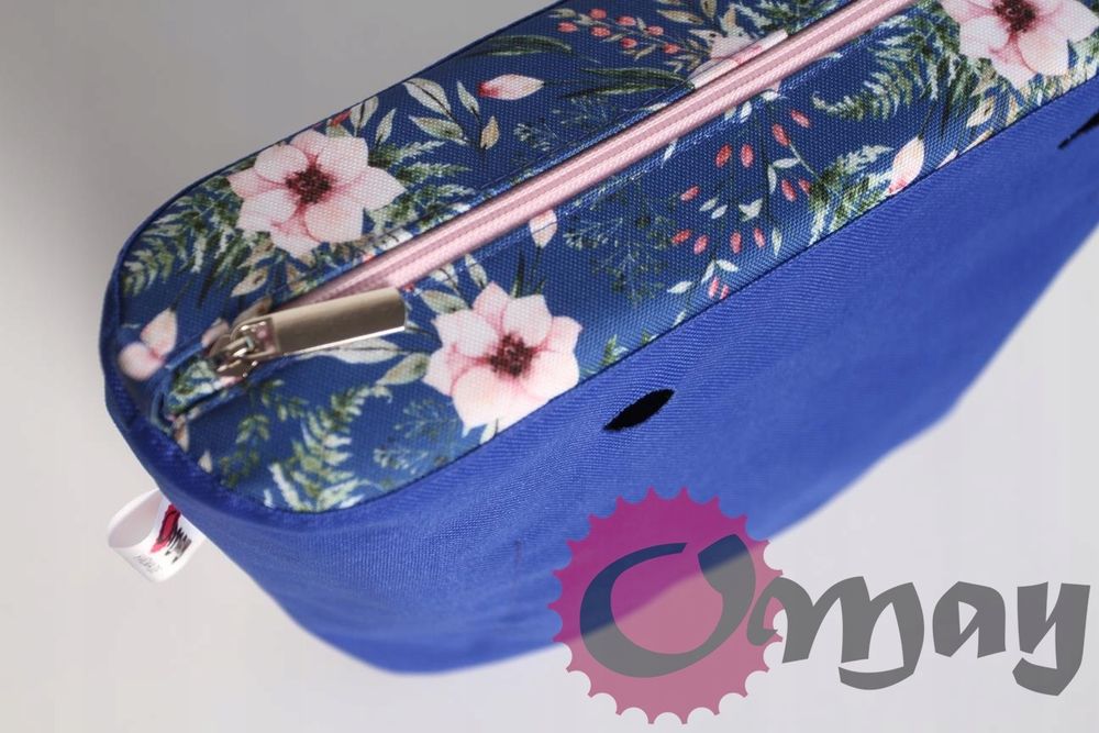 Niebieski organizer do OBAG STANDARD róże pudrowy róż 2 kieszenie OMAY