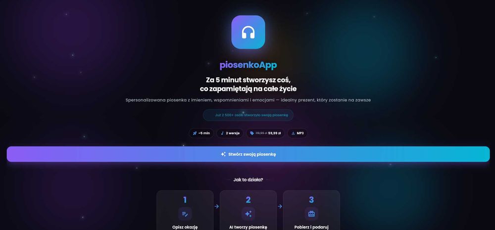 OKAZJA: Gotowy Biznes AI – PiosenkoApp.pl (Web + iOS + Android)