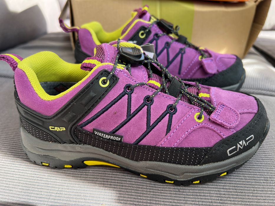 Trekkingi skórzane CMP niskie goratex roz 30/19,5 cm fioletowe
