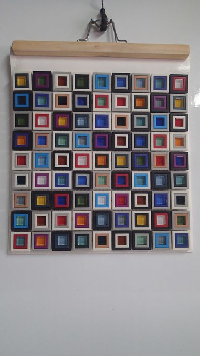 Painel de mosaico vidro policromático