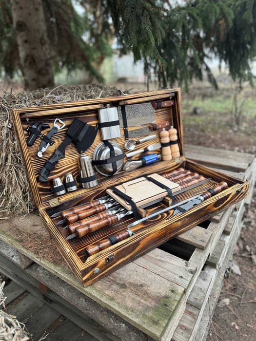 Подарунковий набір шампурів у кейсі Набір шампурів Набір для шашлику