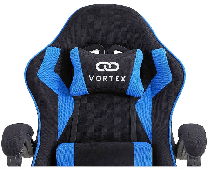 Fotel Gamingowy Vortex Blue Z Tkaniny - Przejdź Na Wyższy Poziom