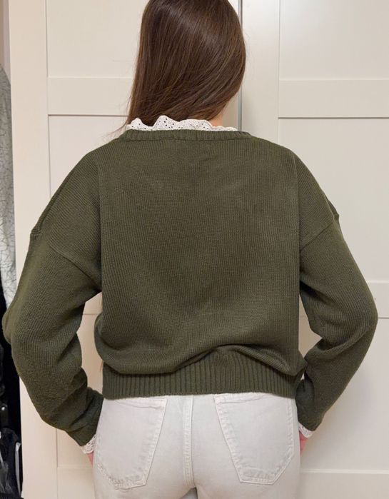 Sweter Brave Soul London khaki vintage styl