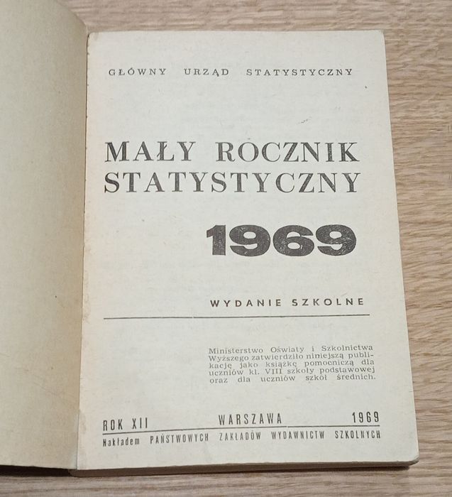 Mały Rocznik Statystyczny 1969 rok
