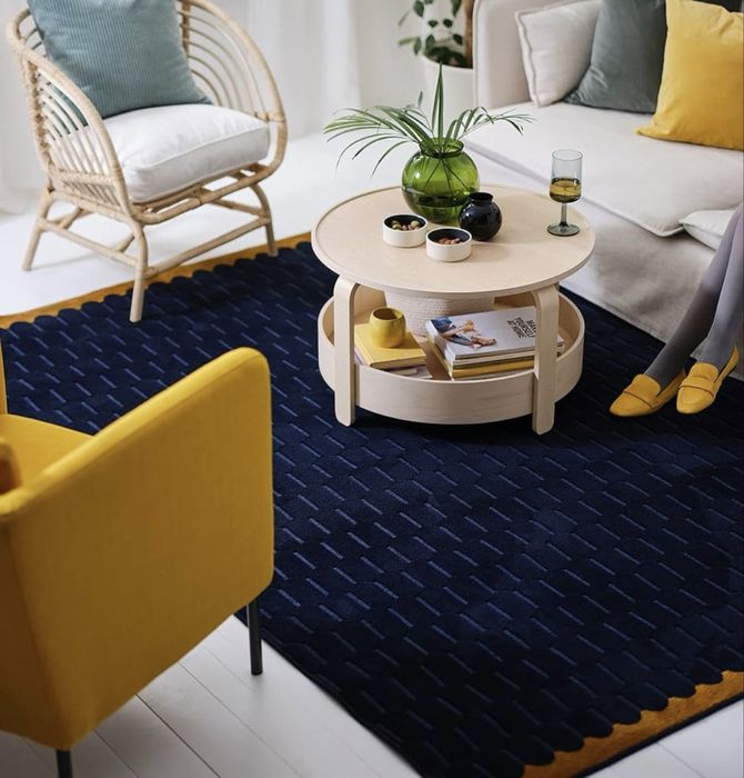 Dywan Ikea Noveling granatowy nowy 200x300