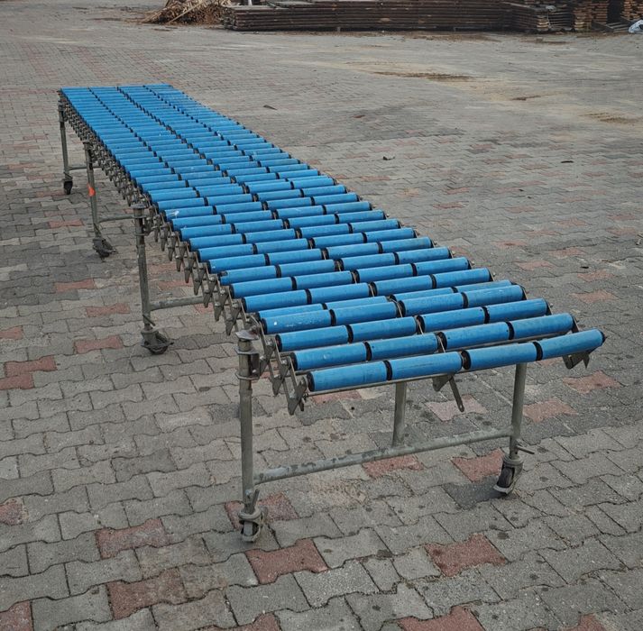 Podajnik rolkowy przenośnik teleskopowy transporter stół rolkowy