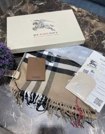 Шарф Burberry Палантин Барберри ШАРФ Барберрі в клітинку беж