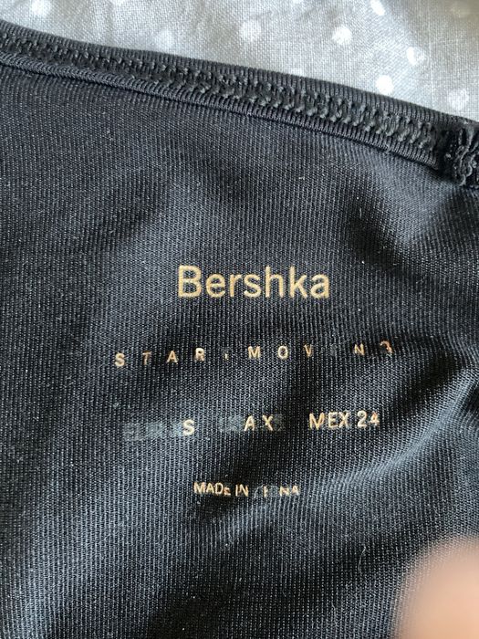 Koszulka sportowa top bershka xs s czarny