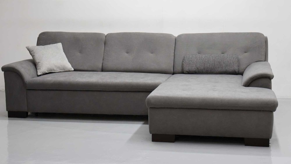 TFE Nowy narożnik funkcjA spania rogówka KANAPa SOFA SZARA tkanina