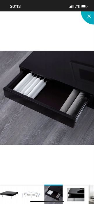 Stopik kawowy Ikea TOFTERYD czarny połysk