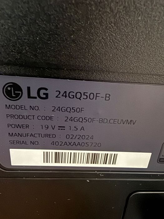 Monitor LG 24GQ50F-B 165 Hz 24 polegadas