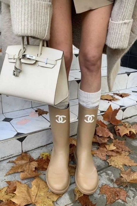 Kalosze Chanel ,Nowe, bezowe,rozmiar 39.Premium