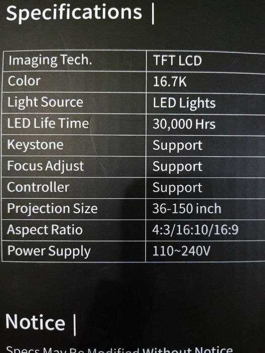 Проектор Vivicine V100 a HD projector проектор