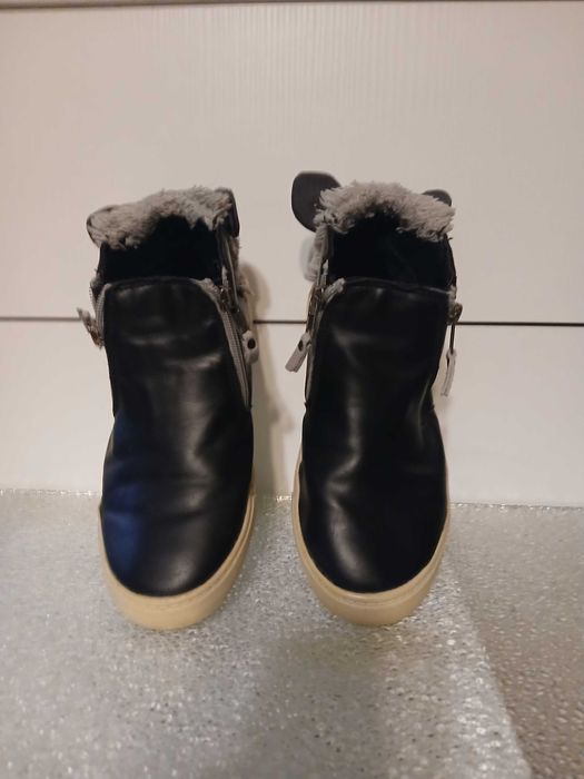 Reserved - Buty za kostkę z uszami królika - Czarny - damska 36