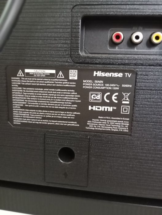 TV 4k Hisense 58"