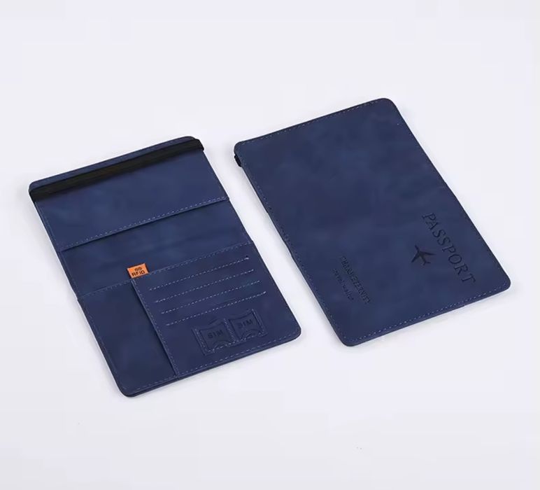 Обложка, обкладинка на паспорт, закордонний паспорт, синій колір